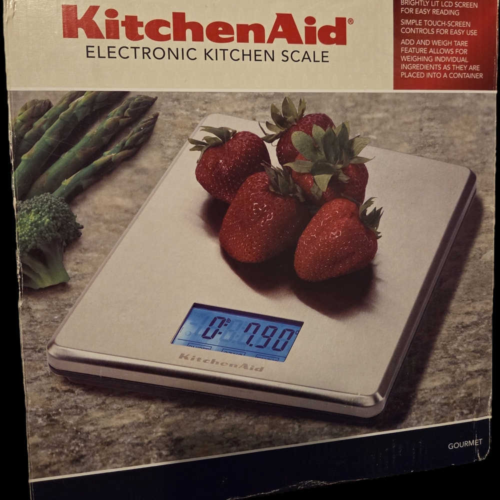 KitchenAid Silver Electronic Kitchen Scale